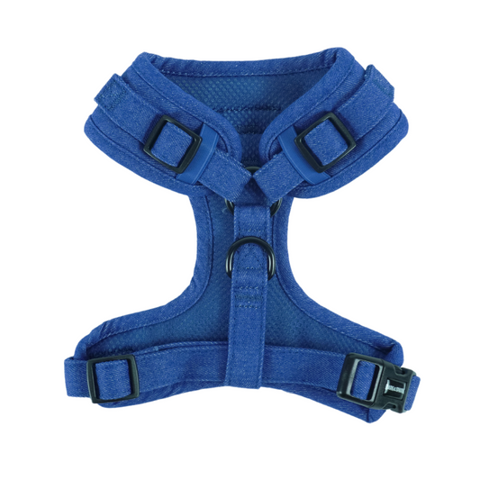 Adjustable Dog Harness - Blue Denim
