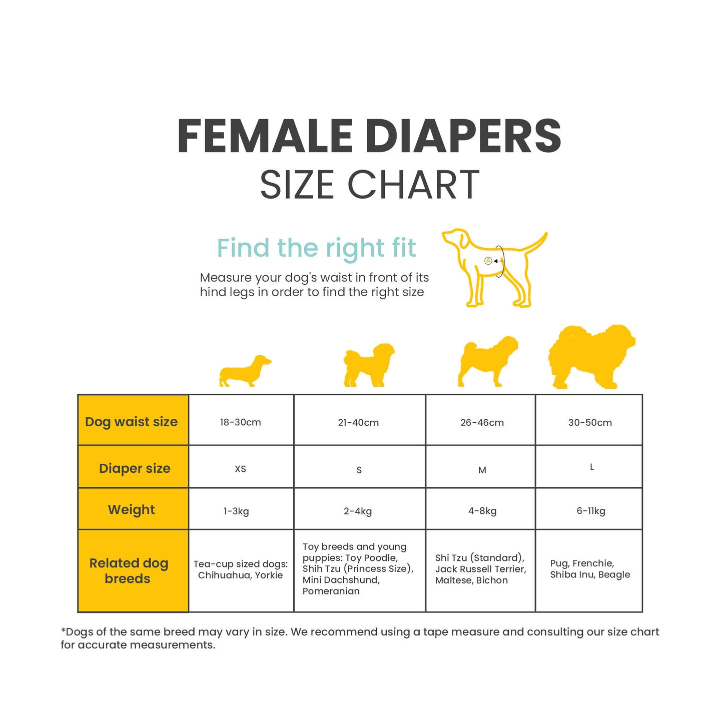 Dog Female Diapers - Single Pack