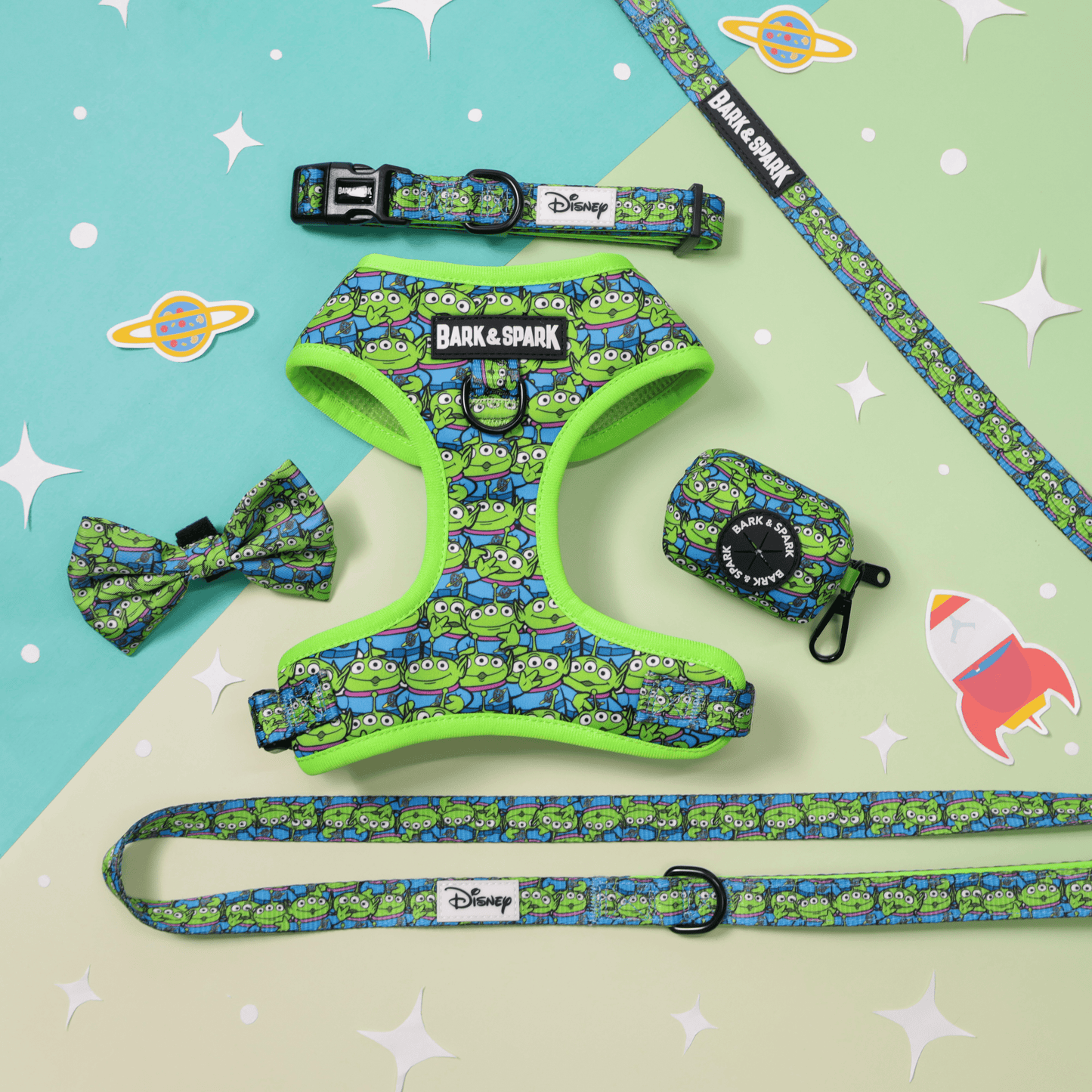 Official Disney Toy Story (Alien Abduction) Complete Dog Harness Set