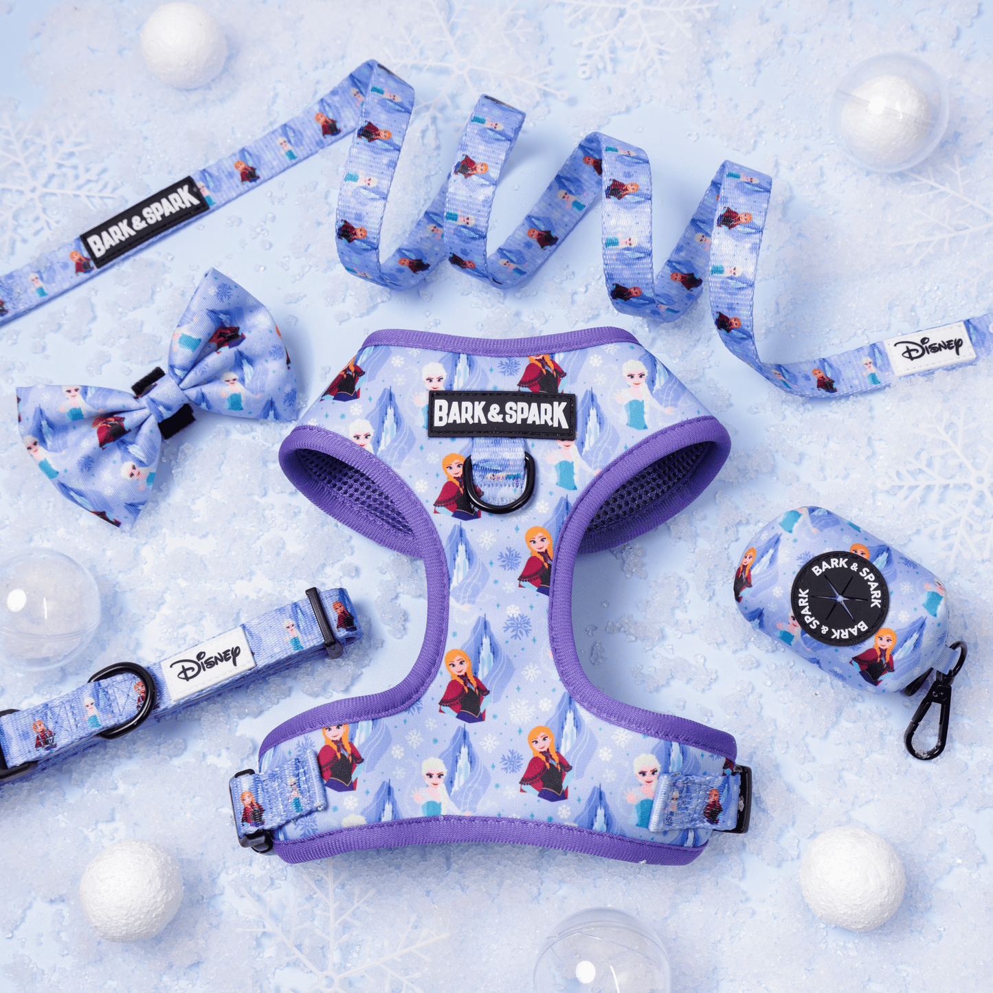 Official Disney Frozen (Snow Sisters) Complete Dog Harness Set