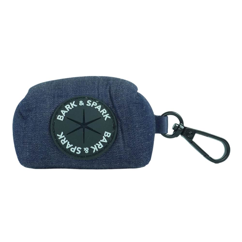 Dog Poop Bag Holder - Black Denim