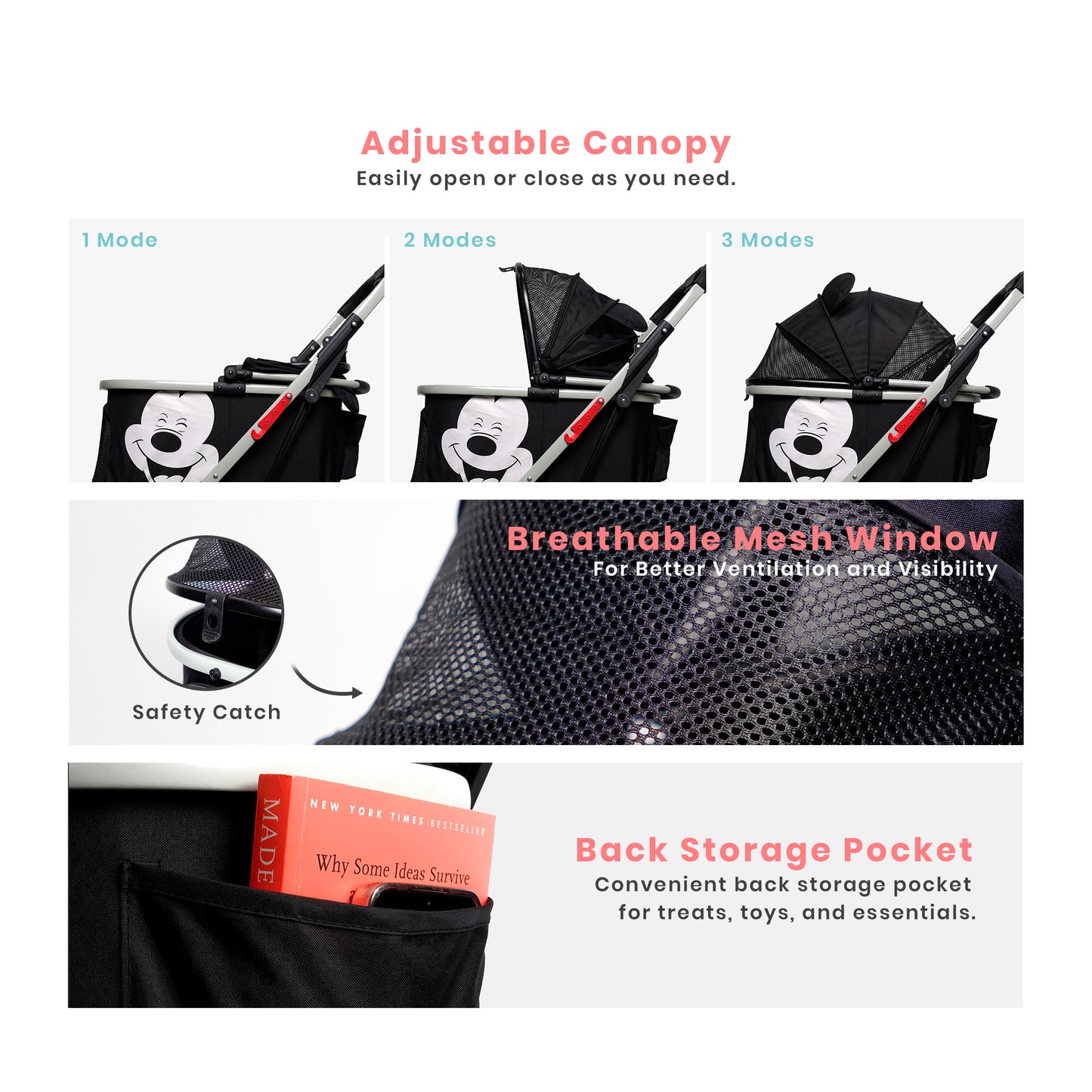 Official Disney  Mickey Pet Stroller