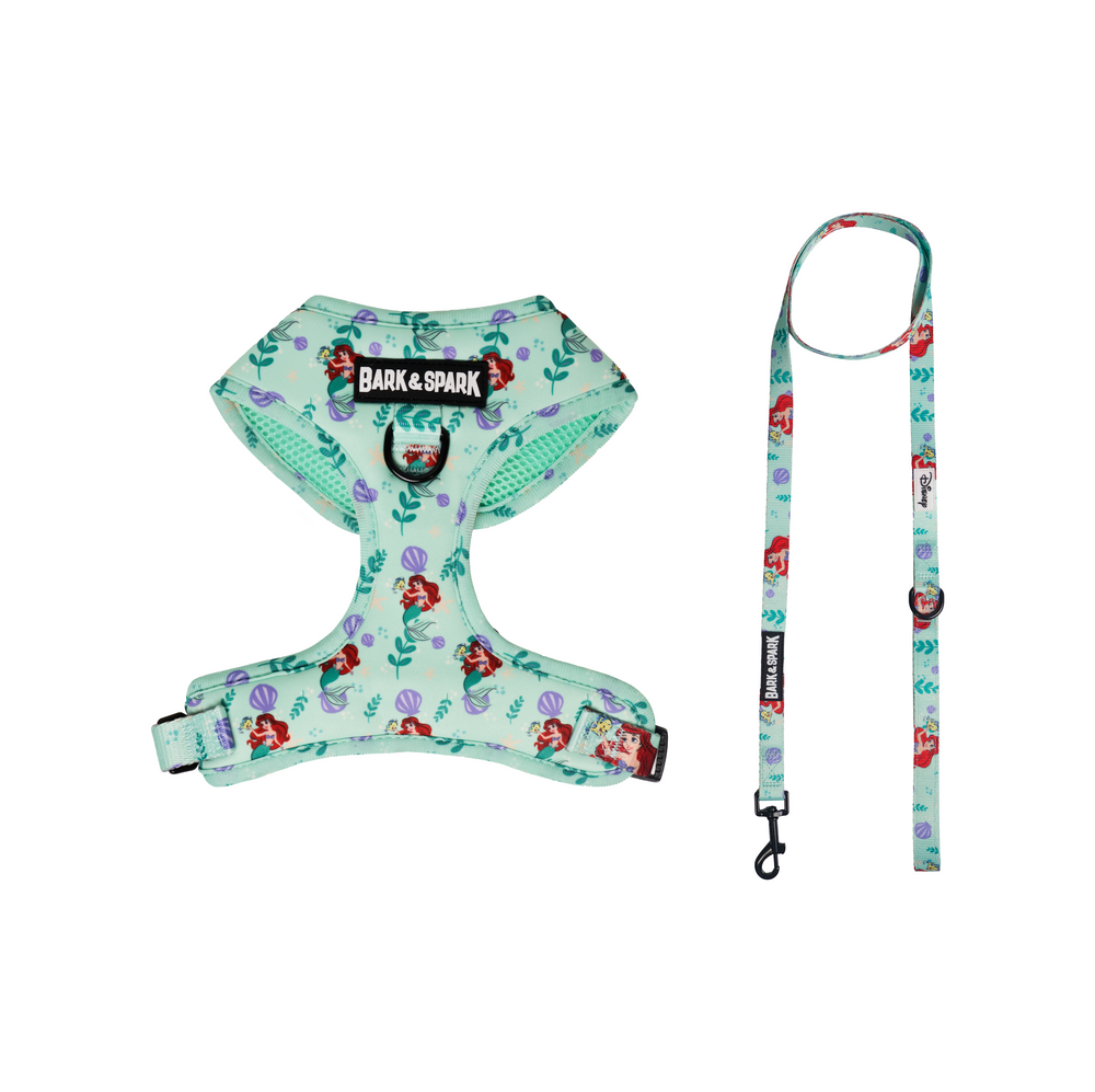Official Disney Princess Ariel Dog Harness and Leash Set