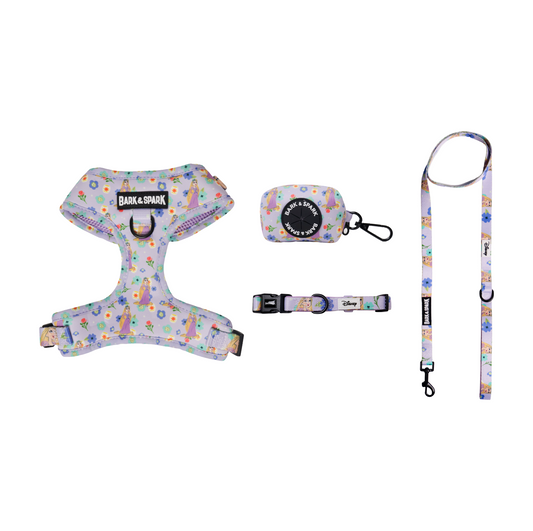 Official Disney Princess Rapunzel Complete Dog Harness Set