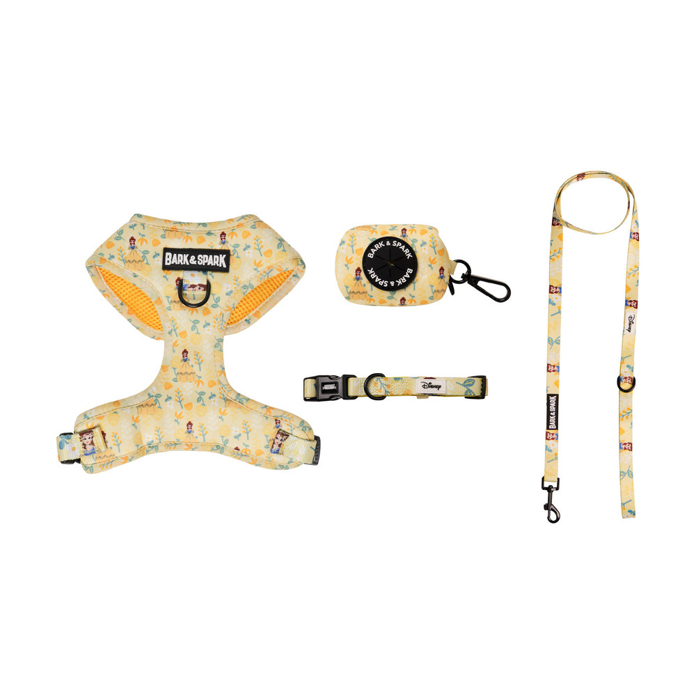 Official Disney Princess Belle Complete Dog Harness Set