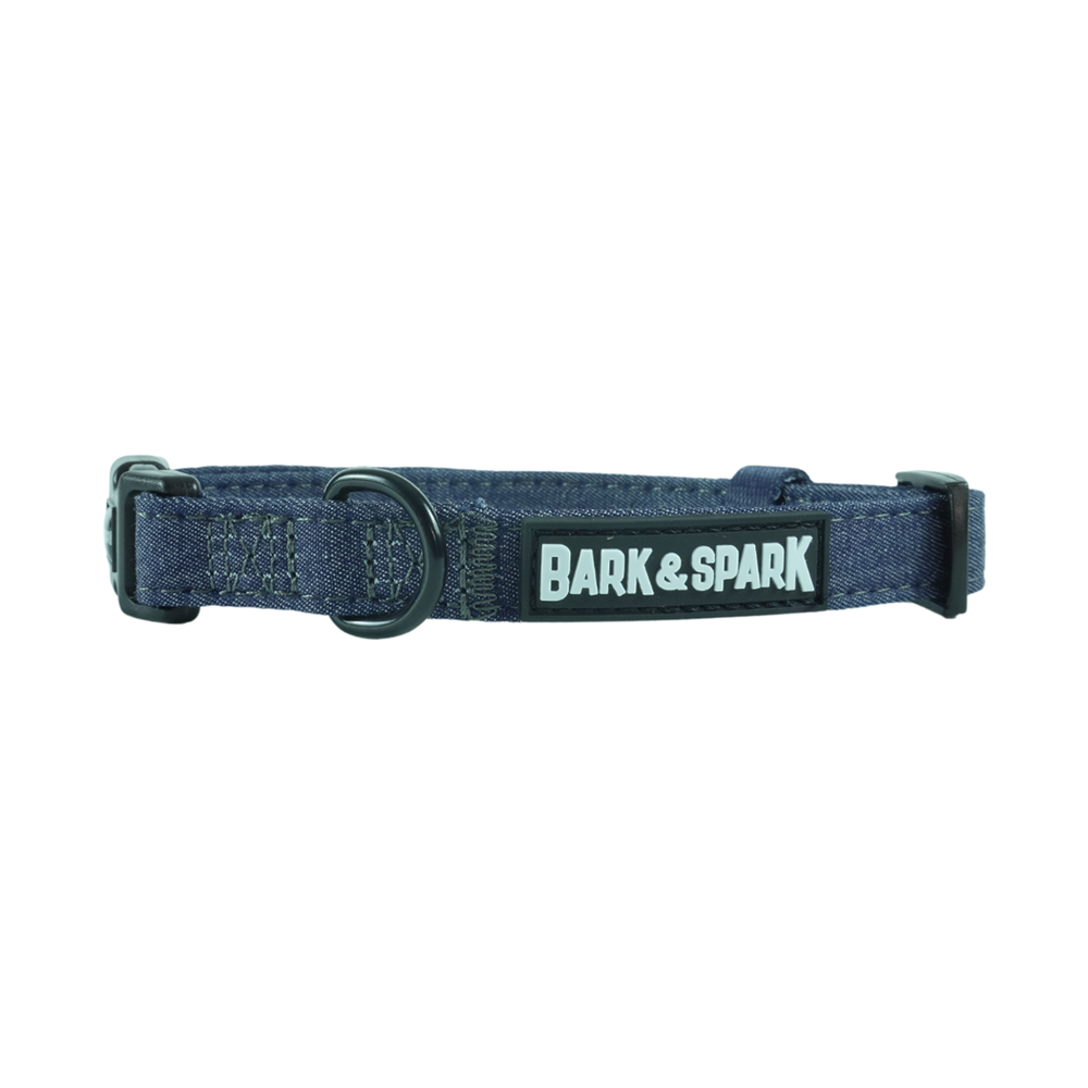 Dog Collar - Black Denim