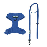 Dog Harness and Leash Set - Blue Denim
