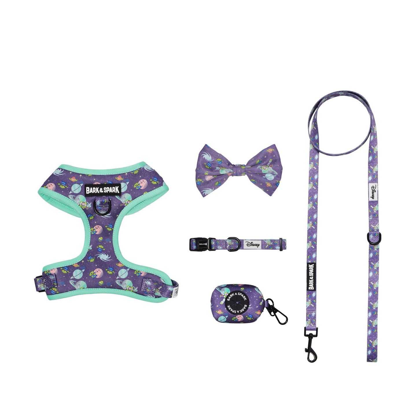 Official Disney Toy Story (Buzz's Space Quest) Complete Dog Harness Set