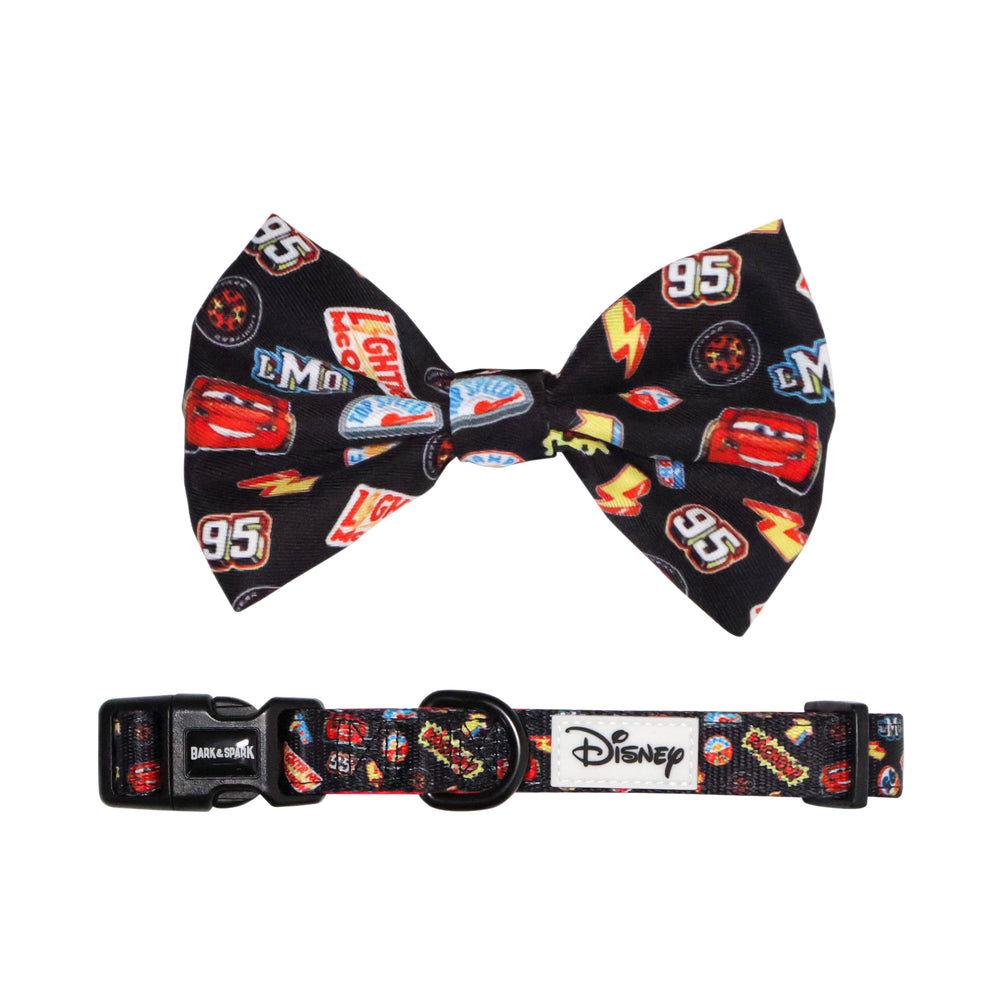 Official Disney Cars (Sticker Mania) Dog Collar and Bow Tie Set