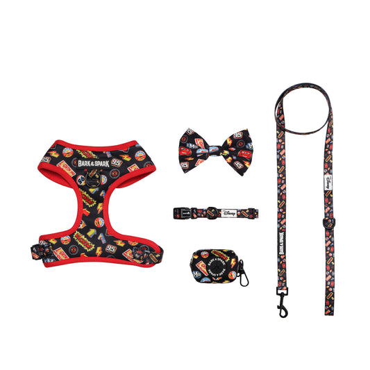 Official Disney Cars (Sticker Mania)  Complete Dog Harness Set