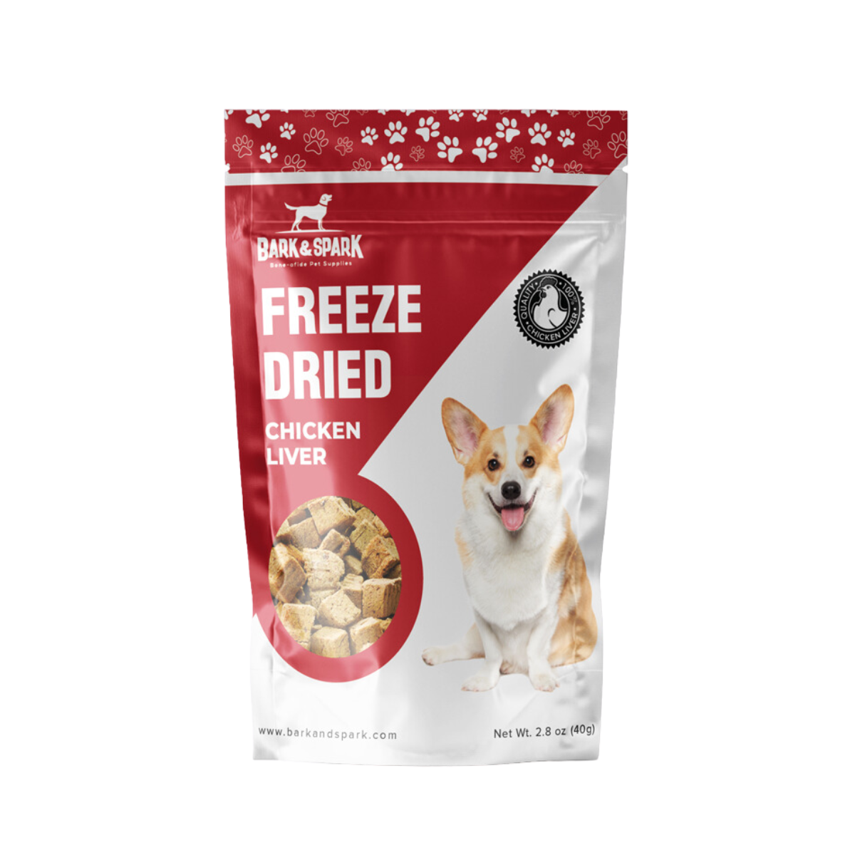 All Natural Freeze Dried Dog Treats for Dogs and Cats of All Ages (40g) - Chicken Liver