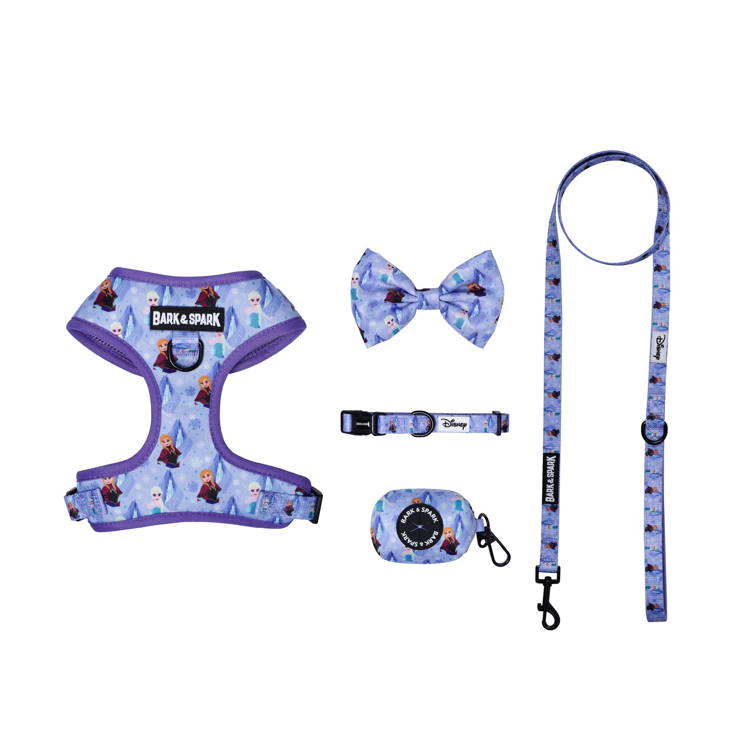 Official Disney Frozen (Snow Sisters) Complete Dog Harness Set