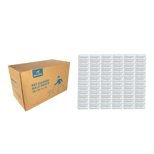 Dog Male Wraps - Box of 12 (144 pcs)