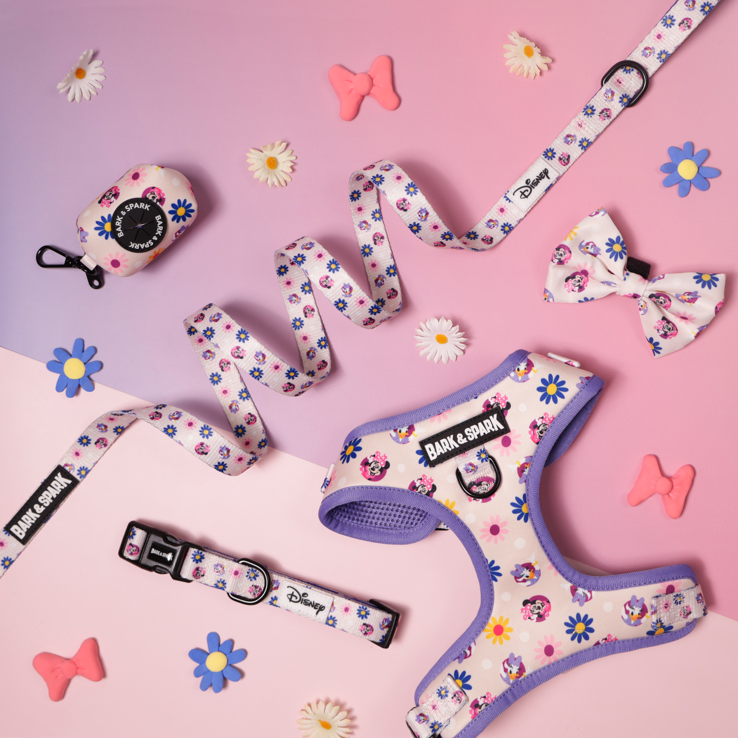 Official Disney Mickey & Friends (Flower Power)  Dog Bow Tie