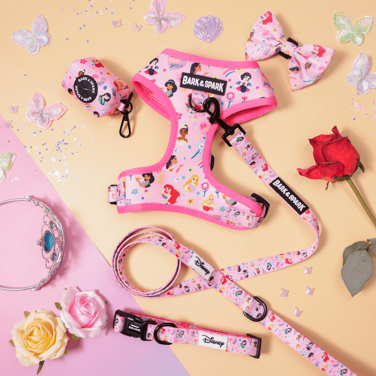 Official Disney - Princess (Be True) Adjustable Dog Harness