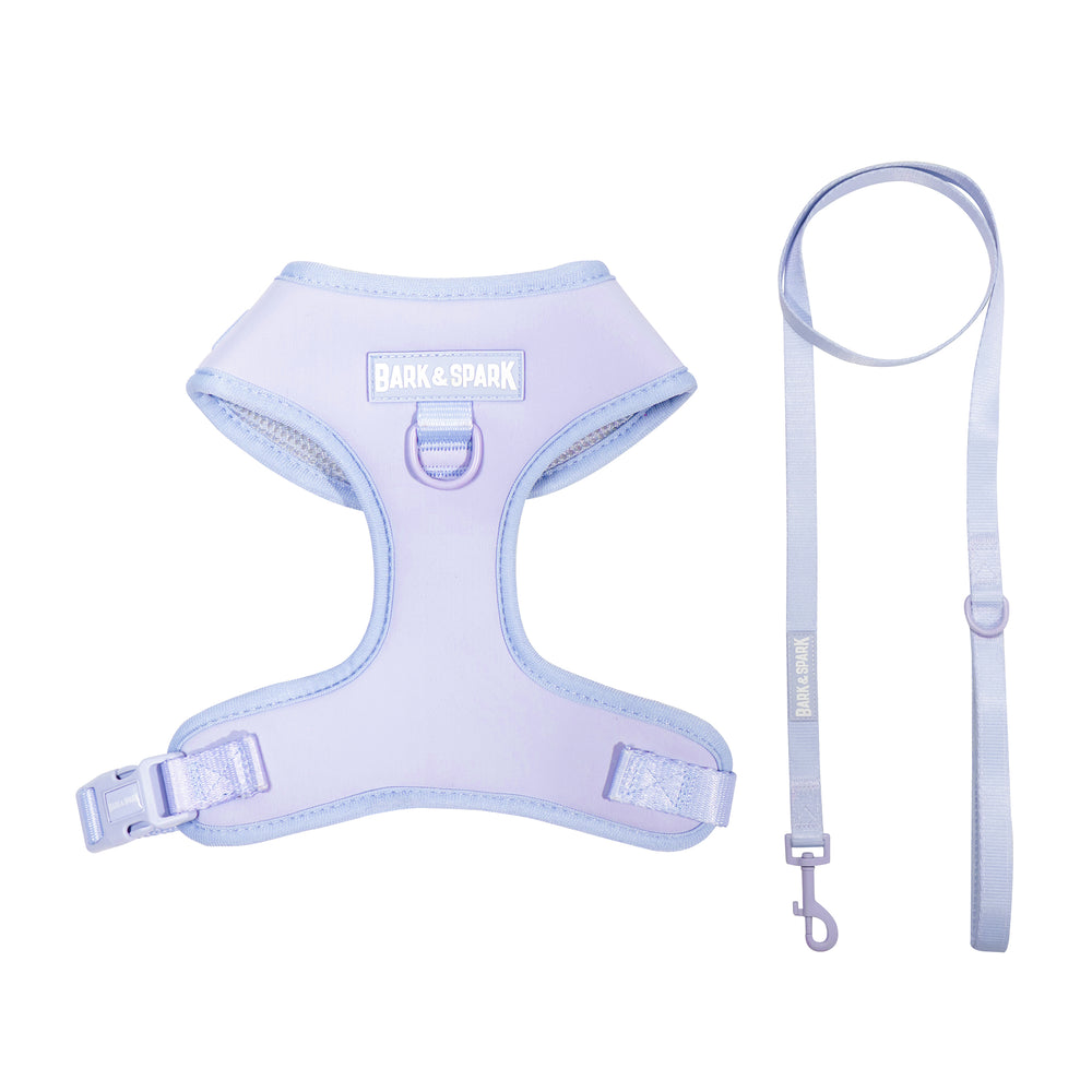 Dog Harness and Leash Set - Spandex Lilac