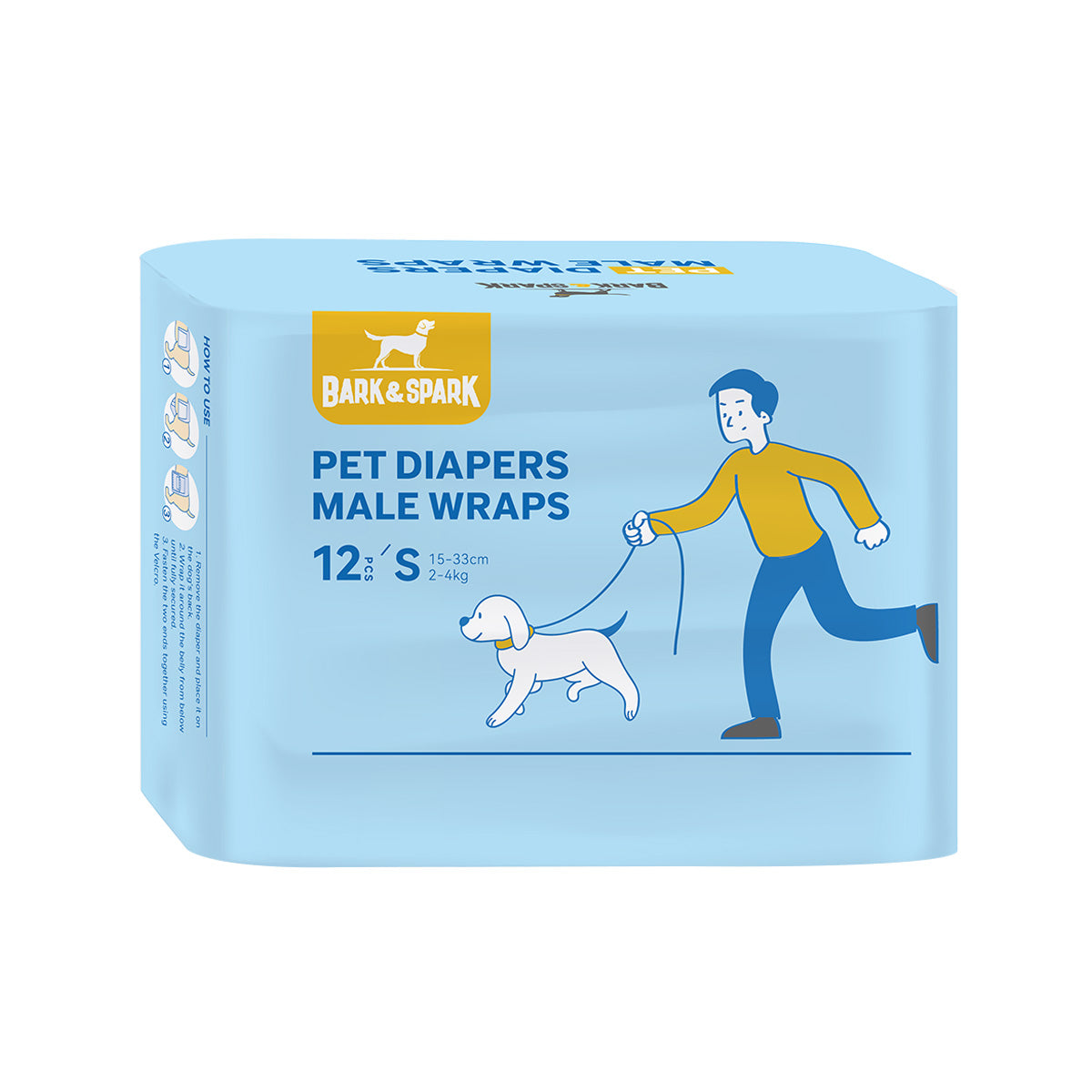 Dog Male Wraps - Pack of 12