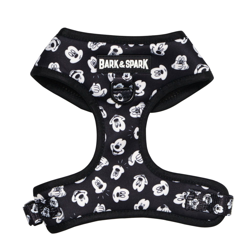 Official Disney Mickey Mouse (Classic Black & White) Adjustable Dog Harness