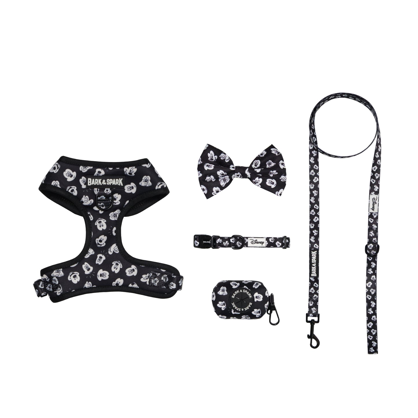 Official Disney  Mickey Mouse (Classic Black & White) Harness Set
