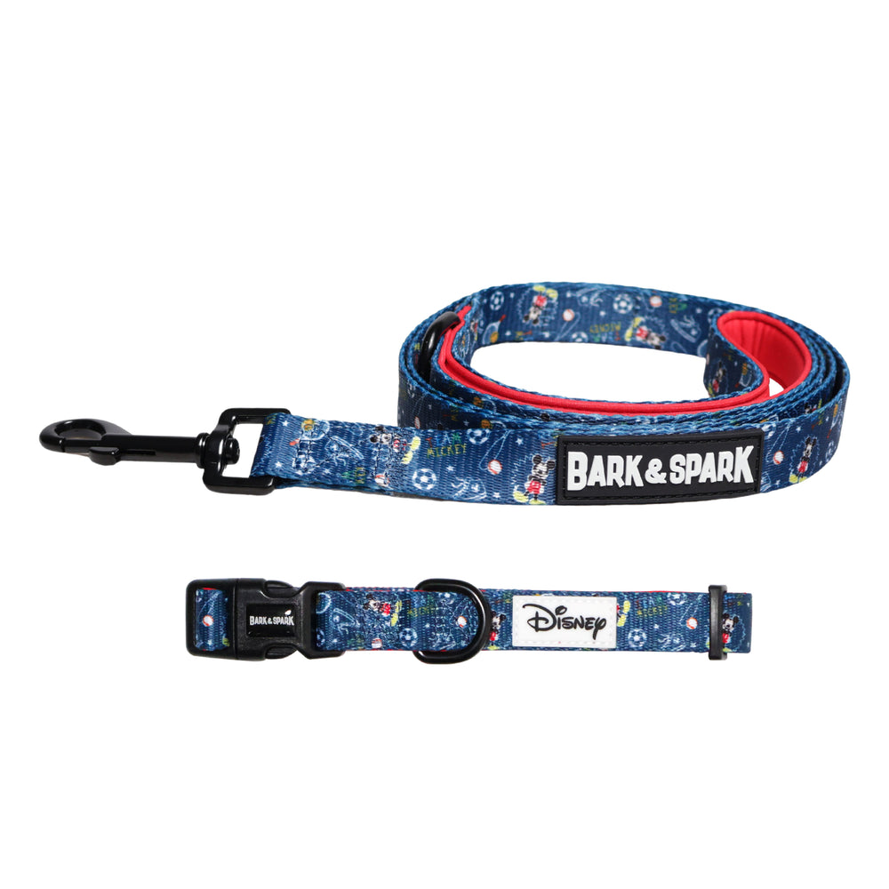 Official Disney Mickey Mouse (Dream Team)  Dog Collar and Leash Set