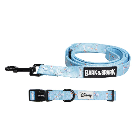 Official Disney Frozen (Olaf’s Winter Wonderland)  Dog Collar and Leash Set