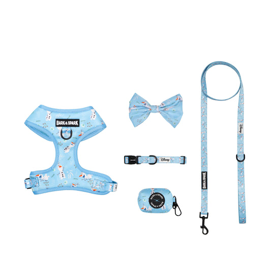 Official Disney Frozen (Olaf's Winter Wonderland)  Complete Dog Harness Set