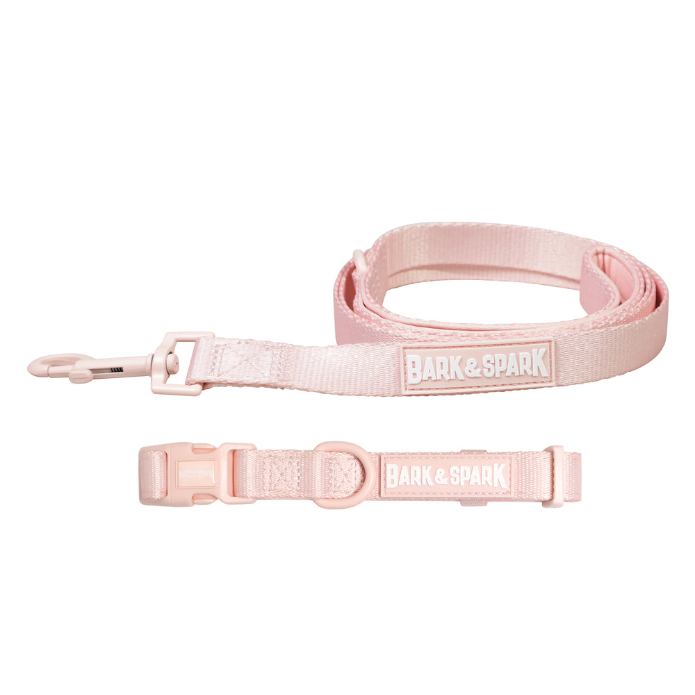 Dog Collar and Leash - Spandex Pink