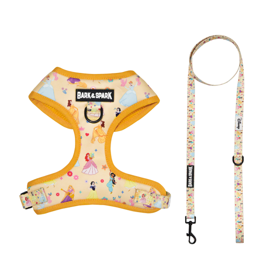 Official Disney Princess (Royal Ball) Dog Harness and Leash Set