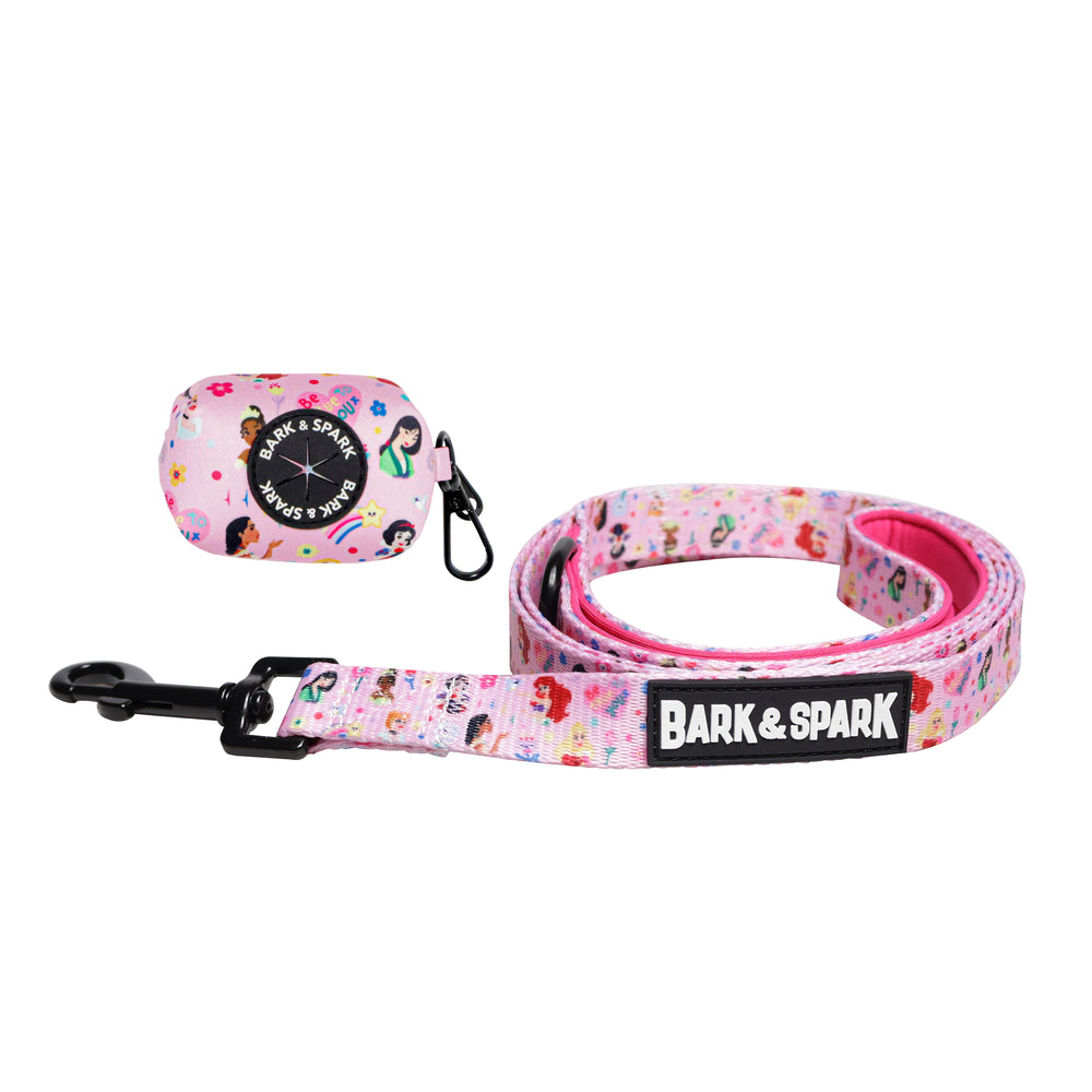 Official Disney Princess (Be True)  Dog Leash and Poop Bag Holder Set