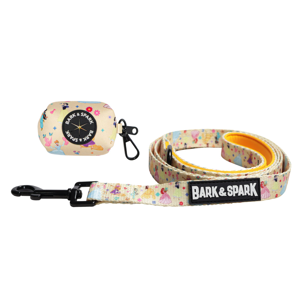 Official Disney Princess (Royal Ball) Dog Leash and Poop Bag Holder Set