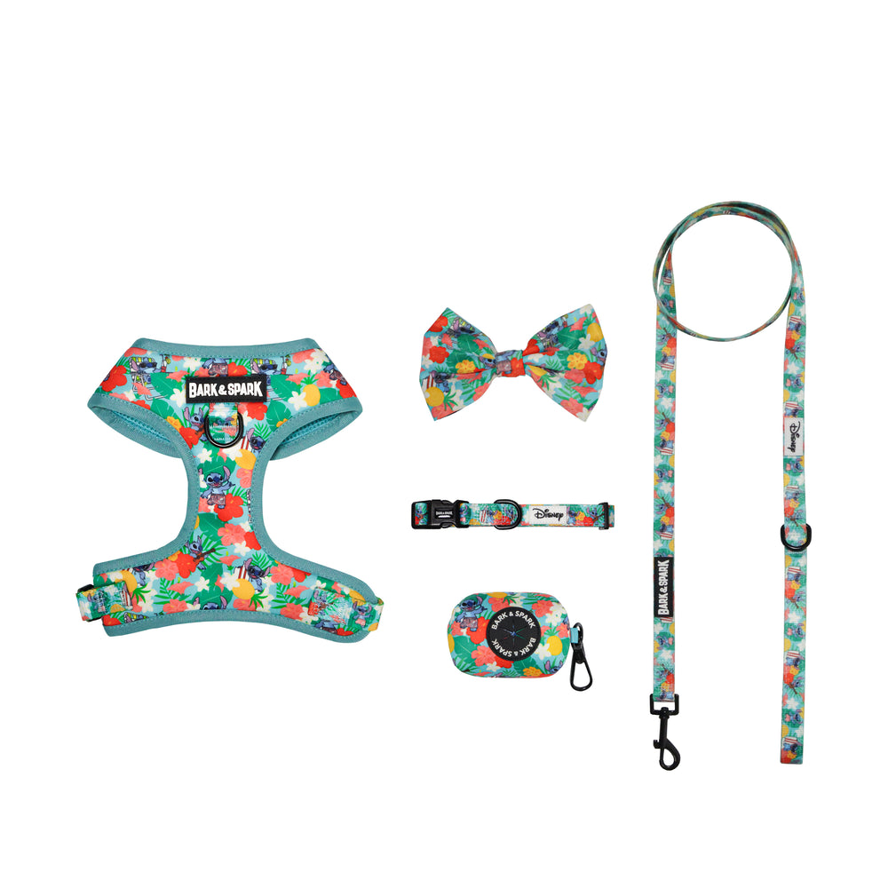 Official Disney Lilo & Stitch (Hawaiian Vibes) Complete Dog Harness Set
