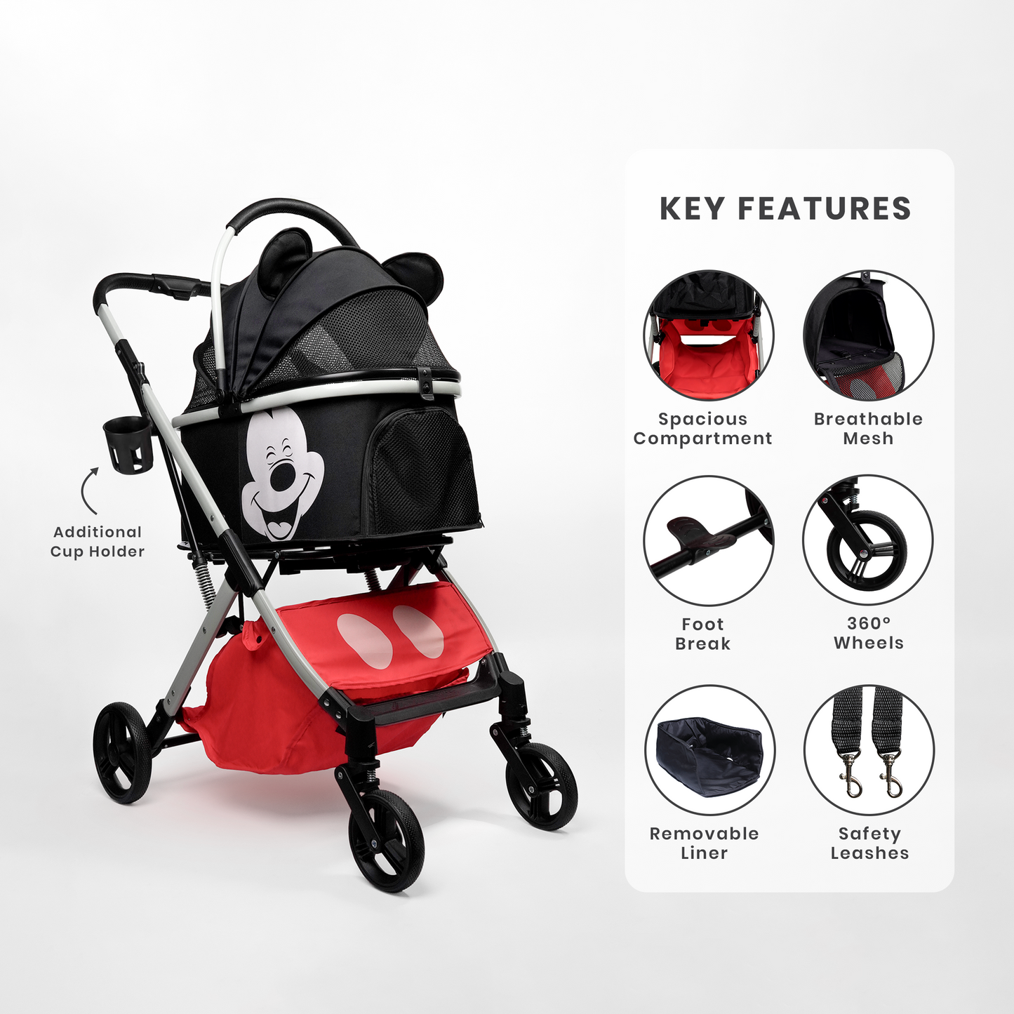 Official Disney  Mickey Pet Stroller