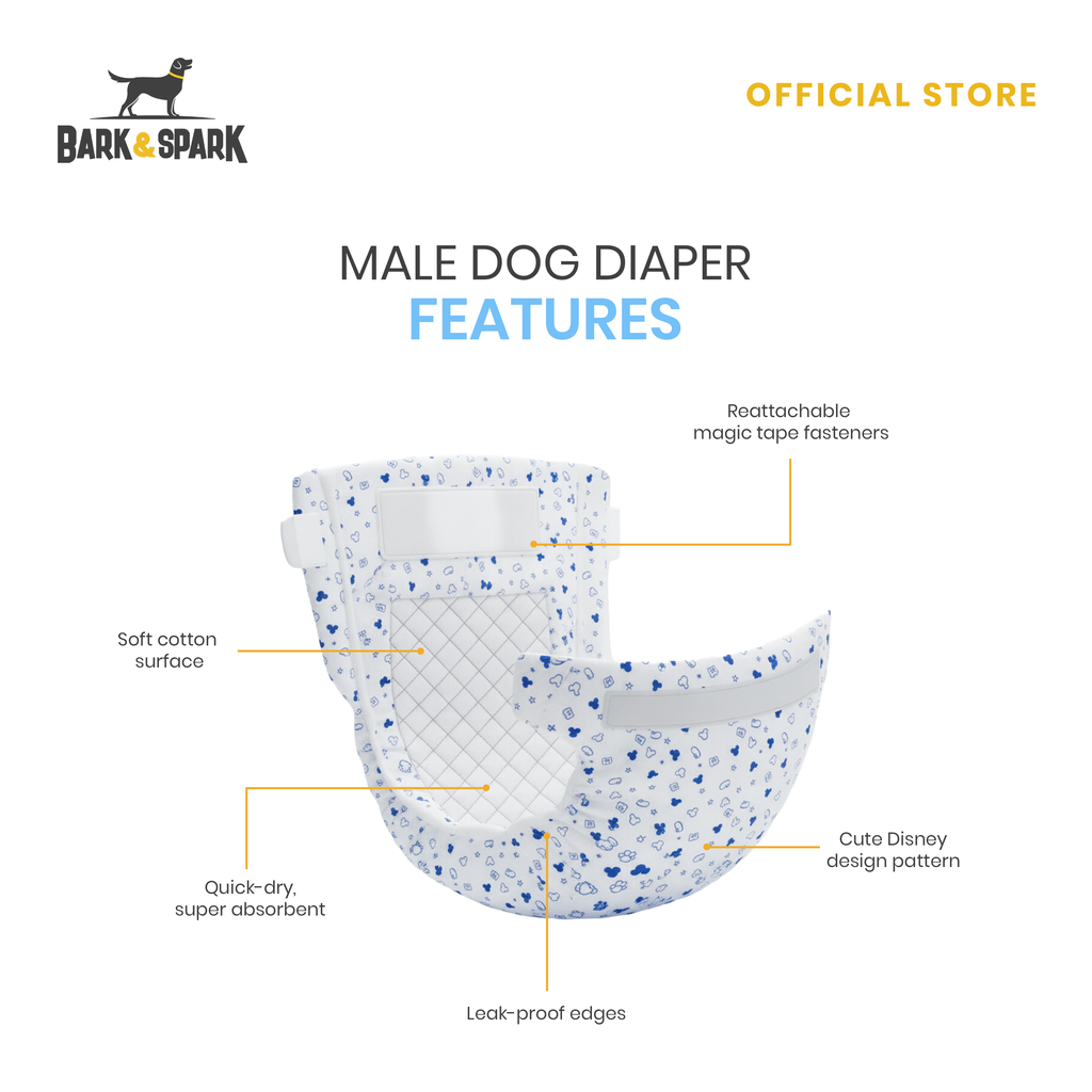Official Disney Mickey Mouse Male Dog Wrap (BUY 1 GET 1)