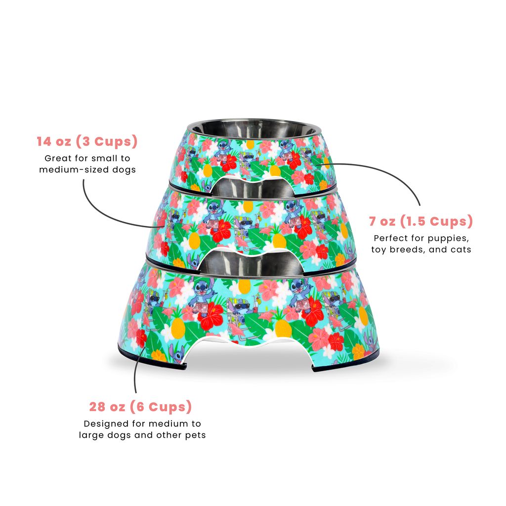 Official Disney Stitch Hawaii Melamine Pet Bowl